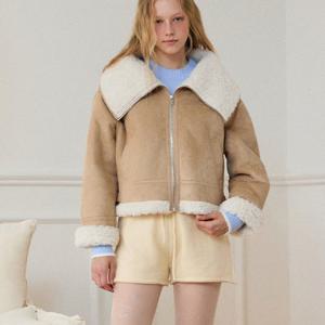 [에고이스트][BLUE LABEL] 빅 카라  페이크 무스탕 자켓 ER4OMZ01