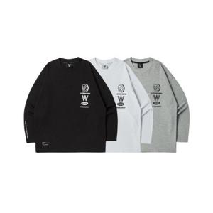 라이프워크긴팔티 CQK LW231TL306 멀티 로고 프린트 티셔츠