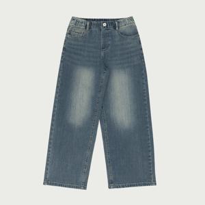 행텐틴즈 백 브러쉬 풀밴딩 세미와이드 데님팬츠_281(14540-055-802-10)