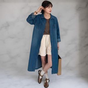 옷자락 / 여성 캐주얼 더블포켓 카라넥 청원피스