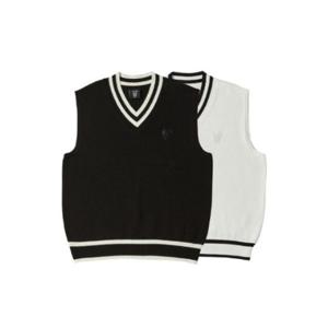 라이프워크조끼 CQK LW223KT260 브이넥 배색 니트 베스트