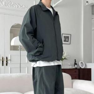 [다잇템]남성 캐쥬얼 바스락 팬츠 집업 세트