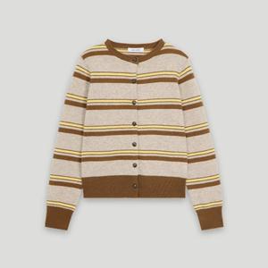 [코데즈컴바인] 배색 울 스트라이프 니트 가디건 (CKD-CD006WA)