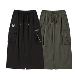 라이프워크반바지 CQK LW233SK705 여성) 언밸런스 카고포켓 롱 스커트