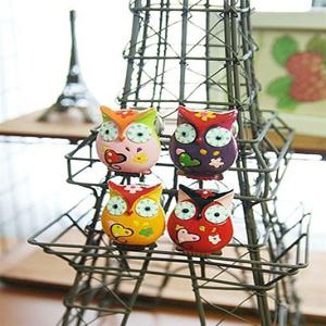 메모집게 철제에 잘 붙어요 부엉이 자석 집게 4P세트