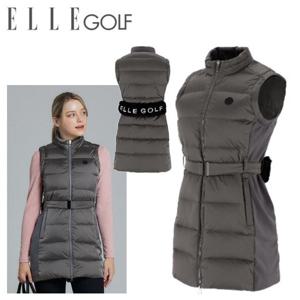 [엘르골프]여성 허리FUR탈부착 롱다운 베스트6I81402_DJ