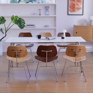 [베스트리빙] 스칸디 크롬 벤디 1600 6인 사각/타원 세라믹 식탁세트/의자6개