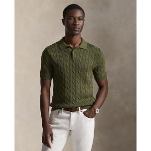 폴로 랄프 로렌 남성 케이블 니트 코튼 폴로 칼라 스웨터(MNPOSWE1N820116300)