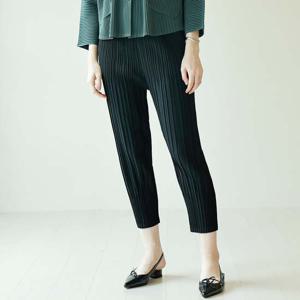 [요이츠](택가 198000원)[요이츠] 이중 주름 쿠션 배기 밴딩 팬츠 블랙_YJ08WRPSL04