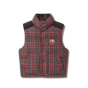 [지프]여전용 체크 모직 다운 베스트 (JQ4JPF603GR)_1