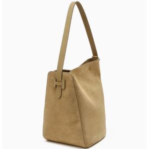 [헤지스ACC] [H-EDGE] 엣지백 시그니처 H 베이지 스웨이드 숄더백 HIBA6E327I2