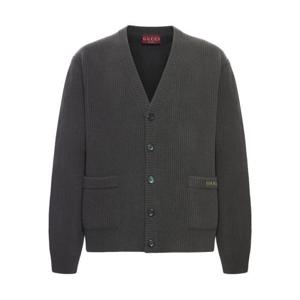 구찌 울 캐시미어 립 니트 가디건 833501 XKEYK 3019 GREEN