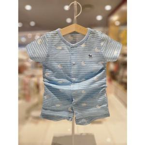 블루독베이비[hu] 26SS여름신상 BL)비치버드내의 46370-054-14 유아내의 반팔내의 내복 실내복 출산선물