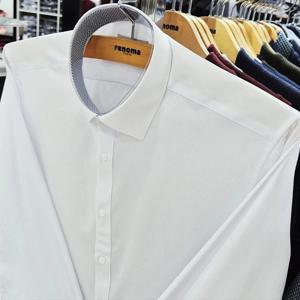 [레노마셔츠]슬림핏 모달 필라필 긴소매 와이셔츠 RZRSLP961 WH_