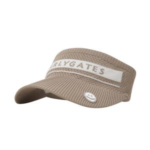 파리게이츠골프썬캡 PQS 521E1CP003_BG 여성 스마일 패치 로고 니트 썬바이저