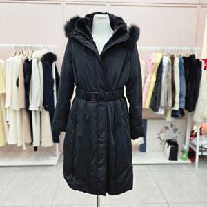 [샤틴]밍크배색 폭스퍼후드넥 토키퍼내피 구스다운 S254C022A