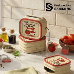 삼성정품 갤럭시 버즈4 버즈4 프로 케이스 토마토 수프 통조림 스타일 보호 커버 GP-FPR640 N