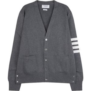 톰브라운 MKC171A 00219 035 사선 밀라노 스티치 가디건 그레이