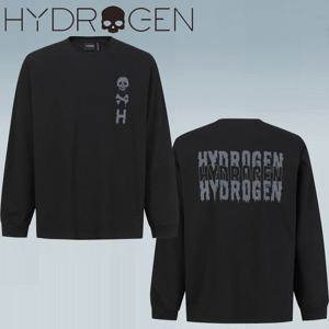 [하이드로겐] 세일 남성 봄 기본 쭉티 긴팔 티셔츠 H31D3TR412 BK