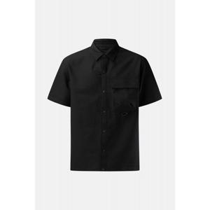 [25SS] [코오롱스포츠]남성 시어서커 솔리드 반팔 셔츠 TLSCM25601BLK