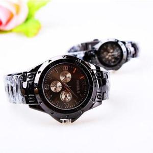 학생시계 블랙 유광 다이얼 메탈 밴드 커플 시계OC