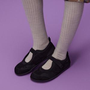 [폴더 하이라이트] 툴레아 밴딩 플랫 스웨이드 블랙 / FLOTGA1W20