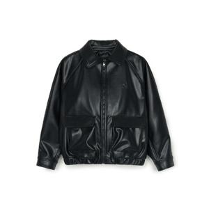 MLB자켓 PQJ 3FJPB0251-50BKS 여성 카라 아웃포켓 크롭 레더자켓 뉴욕양키스