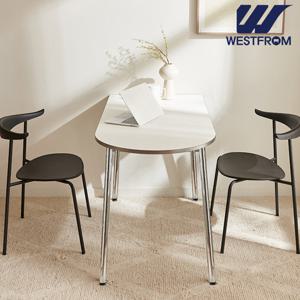 [웨스트프롬] 모던 콤마) 반타원형 LPM 1,000 (600) 식탁, 테이블 (실버도금 Leg)