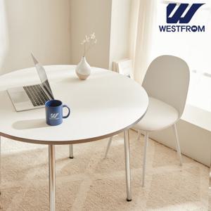 [웨스트프롬] 모던 콤마) 원형 LPM 700 식탁, 테이블 (실버도금 Leg)