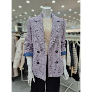 [더아이잗]칼라넥 메탈사 트위드 재킷 IP3A0JK141LC10