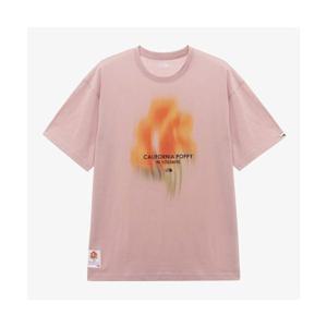 노스페이스 NT7UR09M 화이트라벨 플라워 스프레이 반팔 라운드티_PALE PEACH 257190