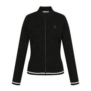 [핑골프](사은품증정) 여성 자카드 집업 니트 가디건 (121E1SD181_BK)