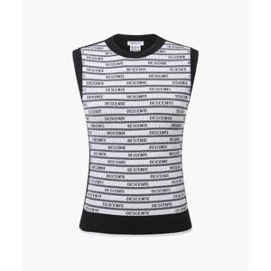 데상트 GOLF 여성 패턴 니트 슬리브리스 (DP12WFKV33) DP12WFKV33_BLKG 279969