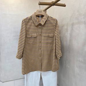 [크레송]크레송  아웃포켓 체크 남방식 블라우스  ODCPBP54B_DG