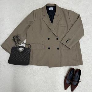 [강물처럼]아이우먼 잔체크더블박시자켓 TOO590M309 빅사이즈 (1