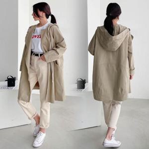 [강물처럼]위쉬몰 BN 트위드지퍼후드사파리(P867H309) 빅사이즈