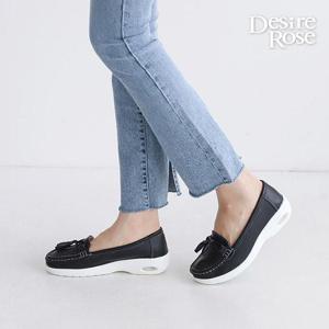 [디자이어로즈][디자이어로즈] 여자 스티치 천연레더 태슬 로퍼