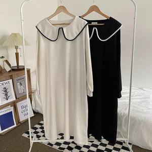 [강물처럼]빅사이즈사랑해요 K755L308 랍바배색카라면원피스 RA