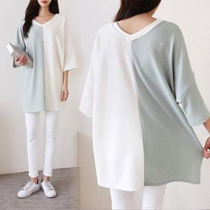 [강물처럼]위쉬몰 IL 하프브이넥5부롱박스(C834H307) 빅사이즈 (