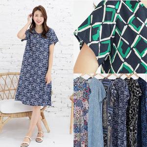 [강물처럼]위쉬몰 BZ 폴라소매패턴인견원피스(J086H307) 빅사이