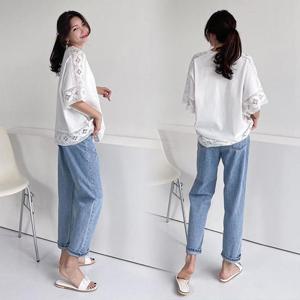 [강물처럼]위쉬몰 BN 밀크레이스반팔티셔츠(E374H306) 빅사이즈