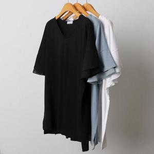 [강물처럼]빅사이즈사랑해요 I913L306 쿨날개소매반팔티셔츠 OL