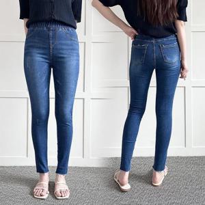 [강물처럼]빅사이즈사랑해요 P494L306 데미지밴드데님스키니진 L