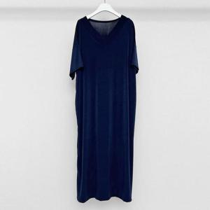 [강물처럼]아이우먼 찰랑브이쿨반팔원피스 GLO325M305 빅사이즈