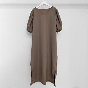 [강물처럼]아이우먼 브이박스셔링롱원피스 GLO324M305 빅사이즈