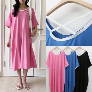 [강물처럼]위쉬몰 NO 배색엑스끈오버핏원피스(P421H305) 빅사이