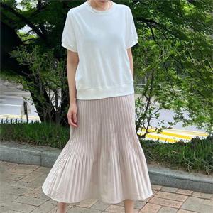 [강물처럼]아이우먼 하프레이플리츠원피스 SMO213M304 빅사이즈