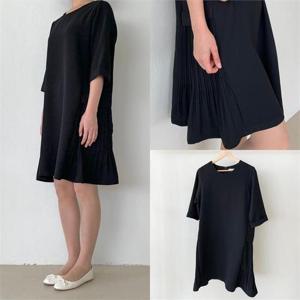 [강물처럼]위쉬몰 BE 엘레강스옆주름원피스(P207H304) 빅사이즈