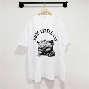 [강물처럼]아이우먼 고양이오버핏반팔티 MAO201M304 빅사이즈 (9