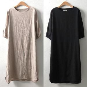 [강물처럼]위쉬몰 NB 라운드린넨롱원피스(5032H304) 빅사이즈 (9